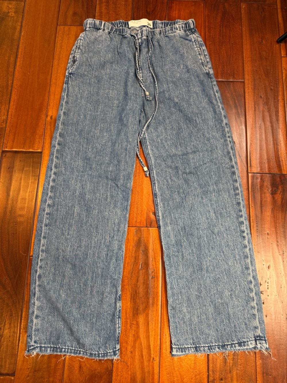 Rag & Bone Ultra Featherweight Logan Wide‑Leg Denim Pants Delmar -25